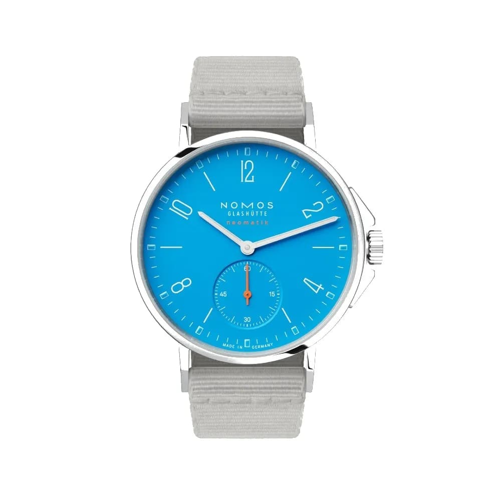 Nomos Ahoi neomatik bleu sirène