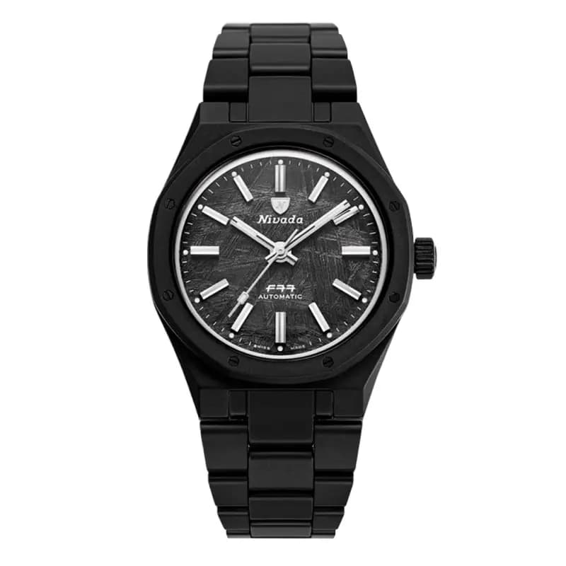 Nivada Grenchen Montre F77 Ceramic Meteorite Dial Limited Edition 68020A77