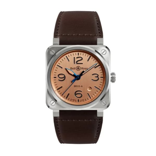 Bell & Ross Montre Occasion Bell & Ross BR 03 Copper 41mm Bracelet Cuir Marron
