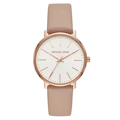 Michael Kors Montre Femme MICHAEL KORS en Cuir Beige Etanche