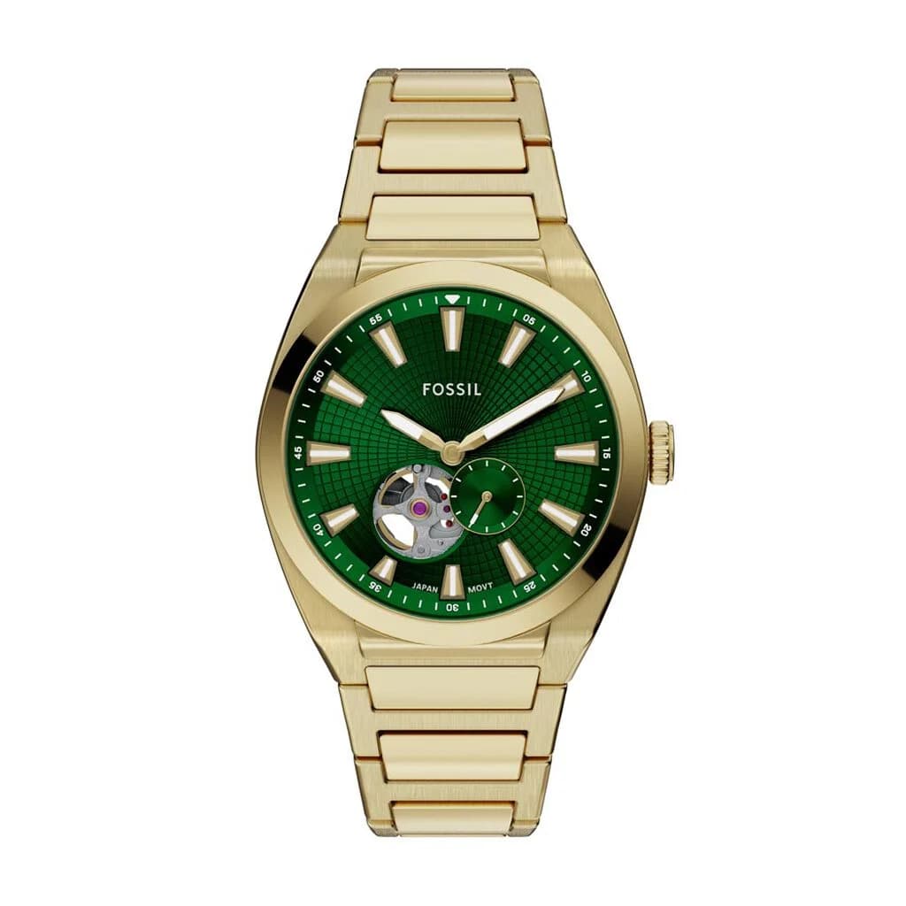 Fossil Everett Automatic — cadran vert