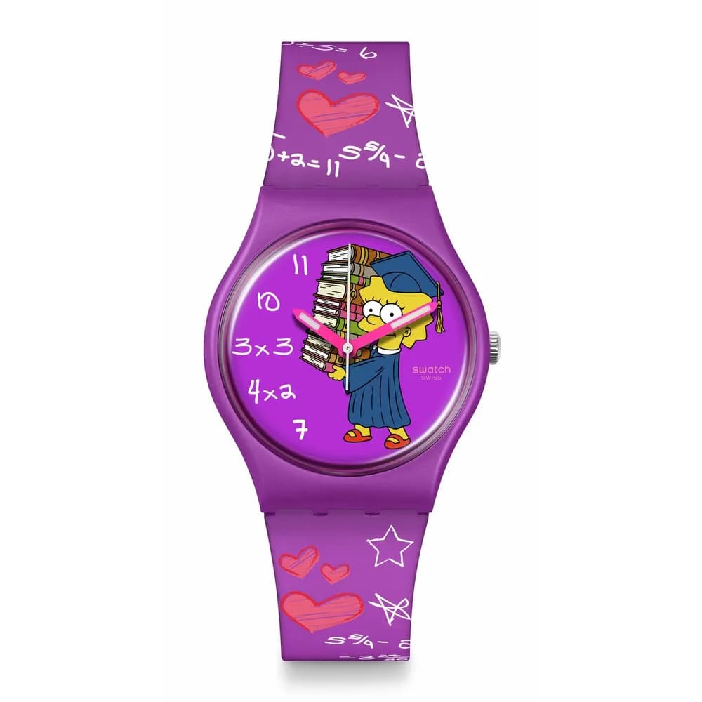 Swatch The Simpsons — cadran violet