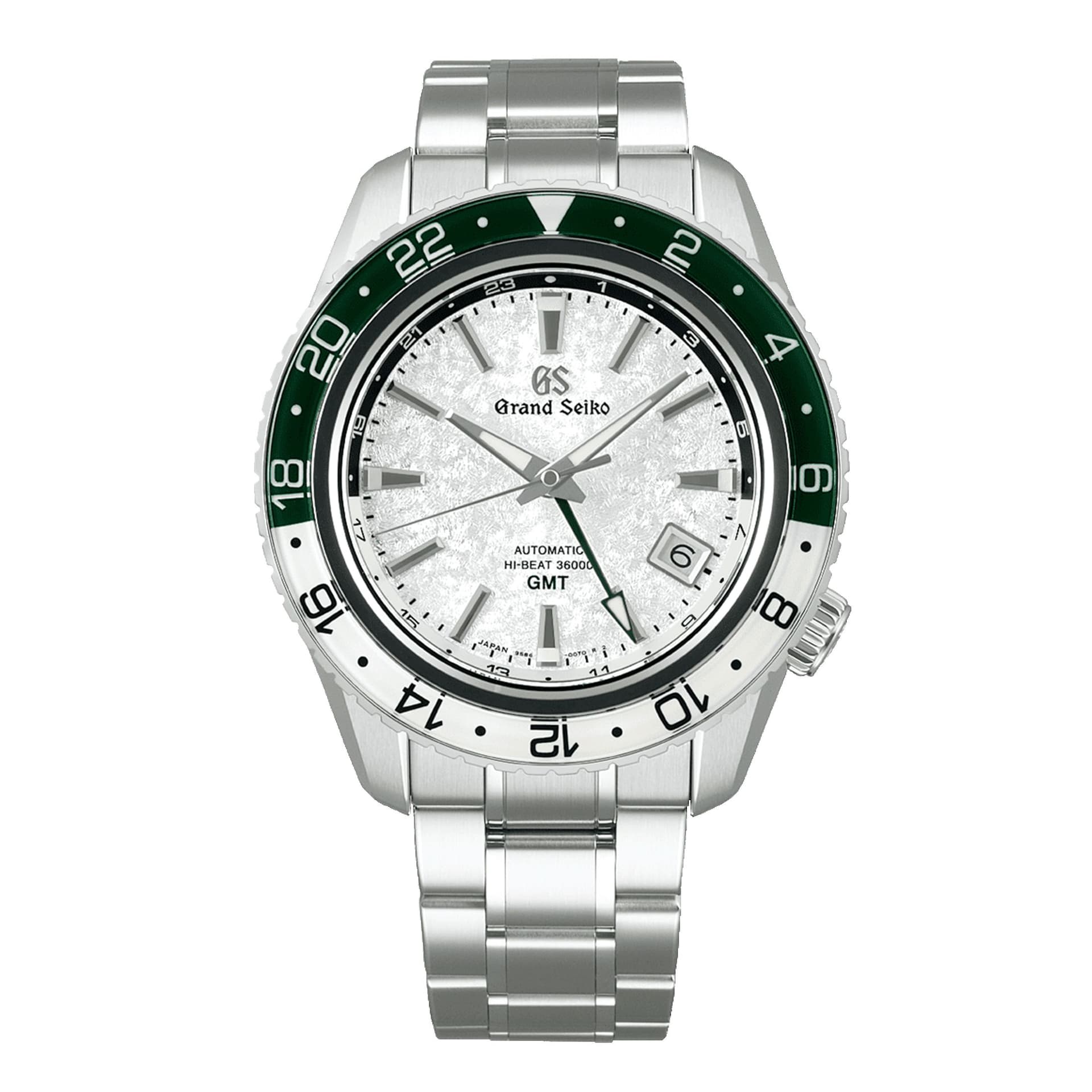 Grand Seiko Montre Grand Seiko Sport Hi-Beat 36000 GMT "Snow Valley" cadran blanc bracelet acier 44,2 mm