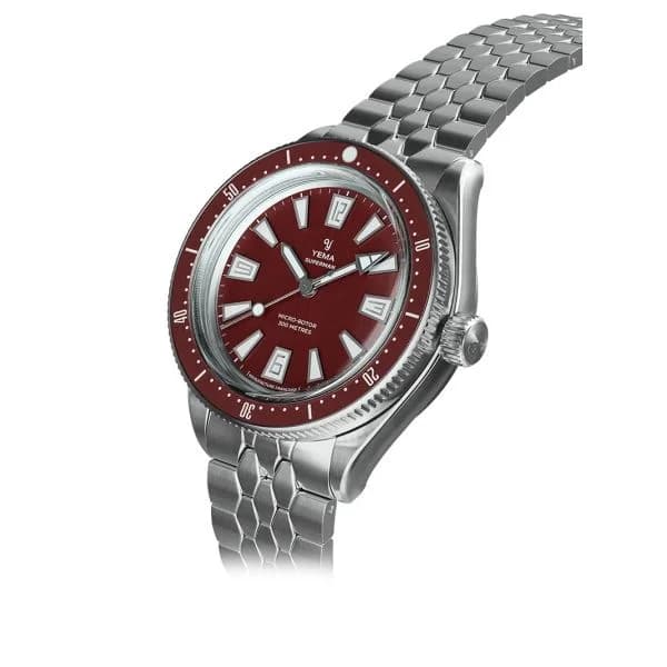 Yema Montre Yema Skin Diver Slim CMM.20 Cadran Rouge