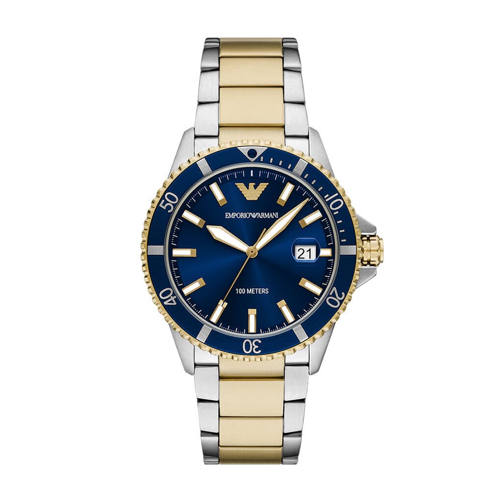 Emporio Armani Montre Emporio Armani World Explorer Bleu