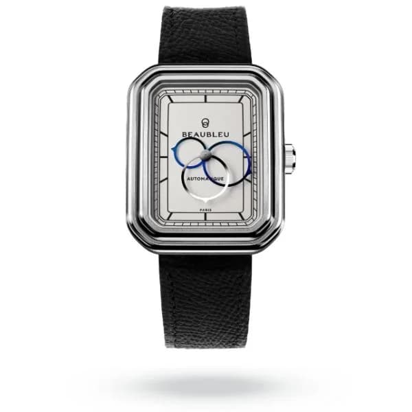 Beaubleu Montre Beaubleu Ecce Figura Alba Bracelet Cuir Noir
