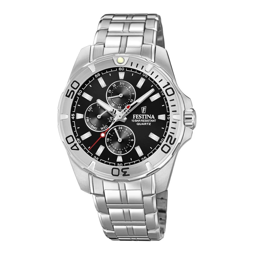 Festina Montre Homme FESTINA MULTIFONCTION en Acier Gris Etanche