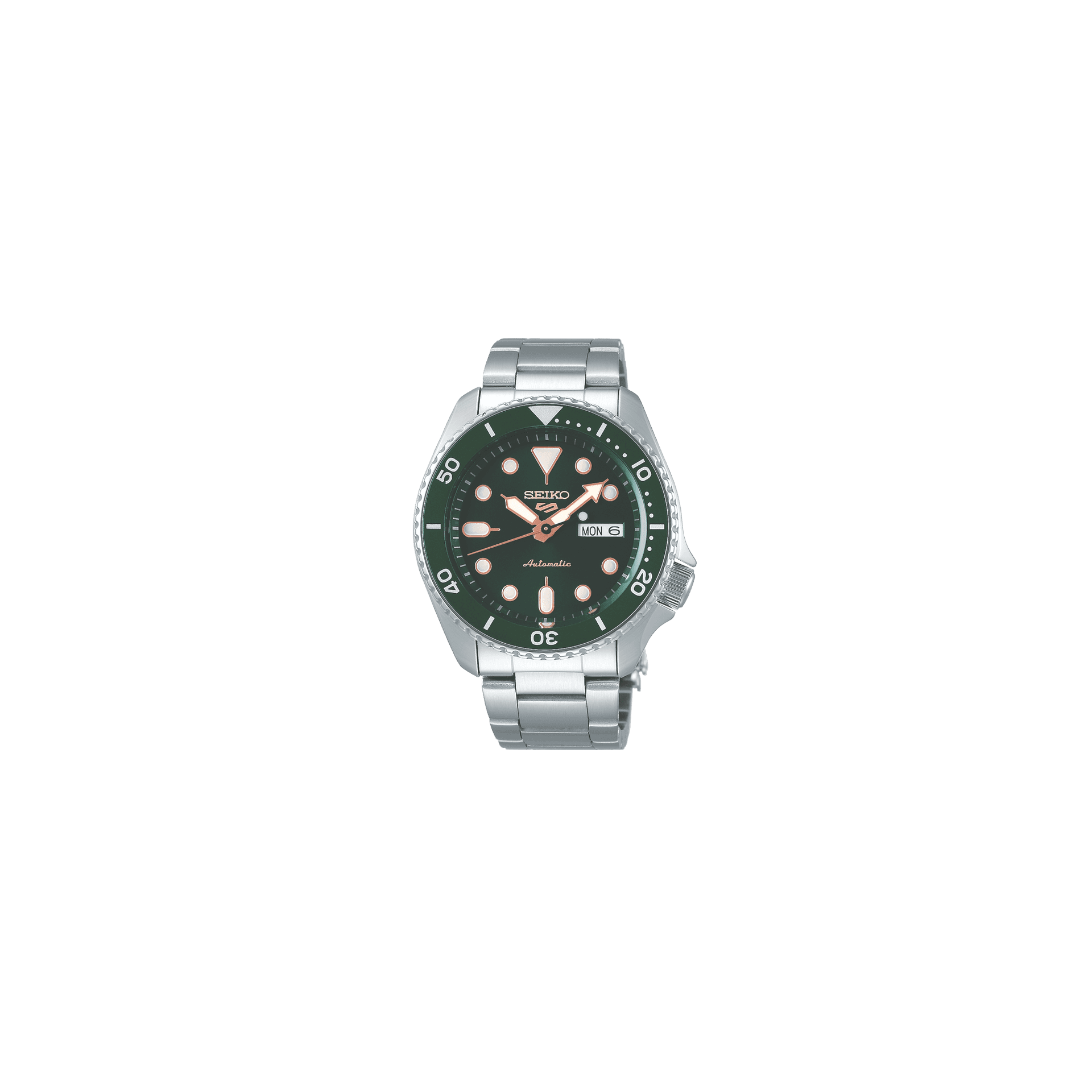 Seiko 5 — boîtier argenté