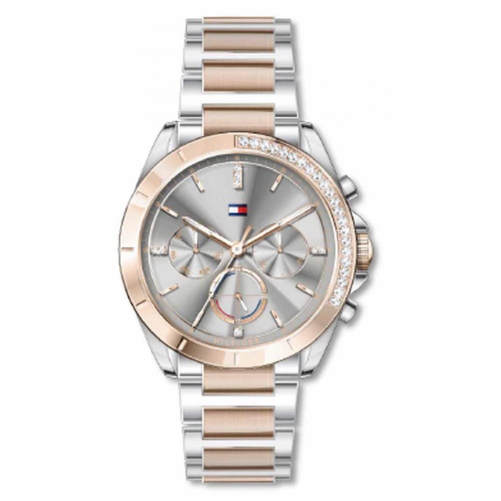 Tommy Hilfiger Montre Tommy Hilfiger en Acier Argenté et Doré Rose