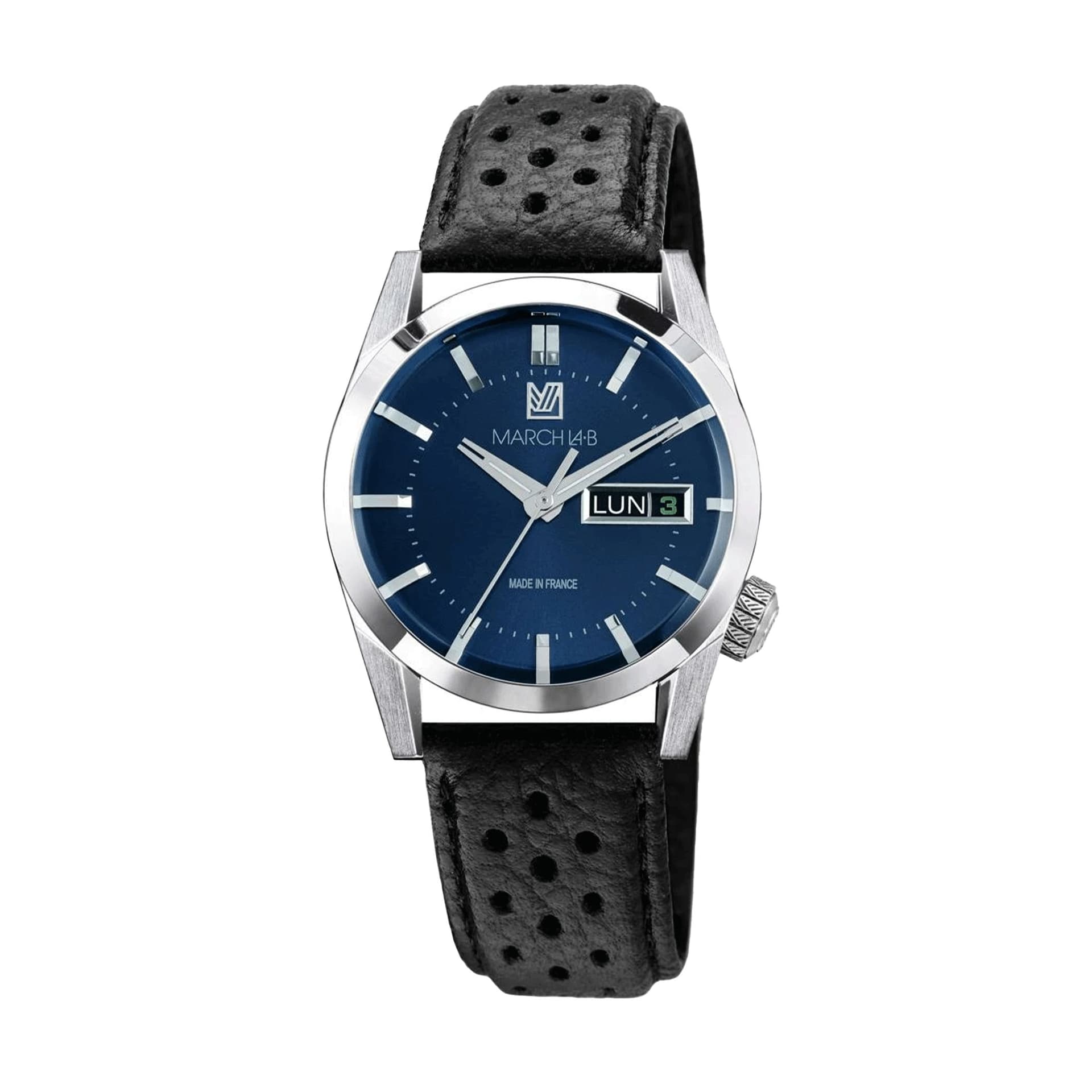 March LA.B AM89 Electrique - Navy - Buffle Perforé Noir