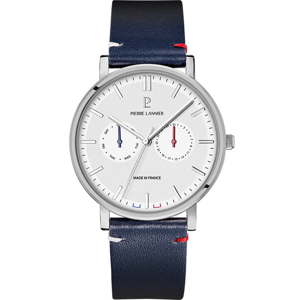 Pierre Lannier Montre Pierre Lannier Collection Essential en Cuir Bleu