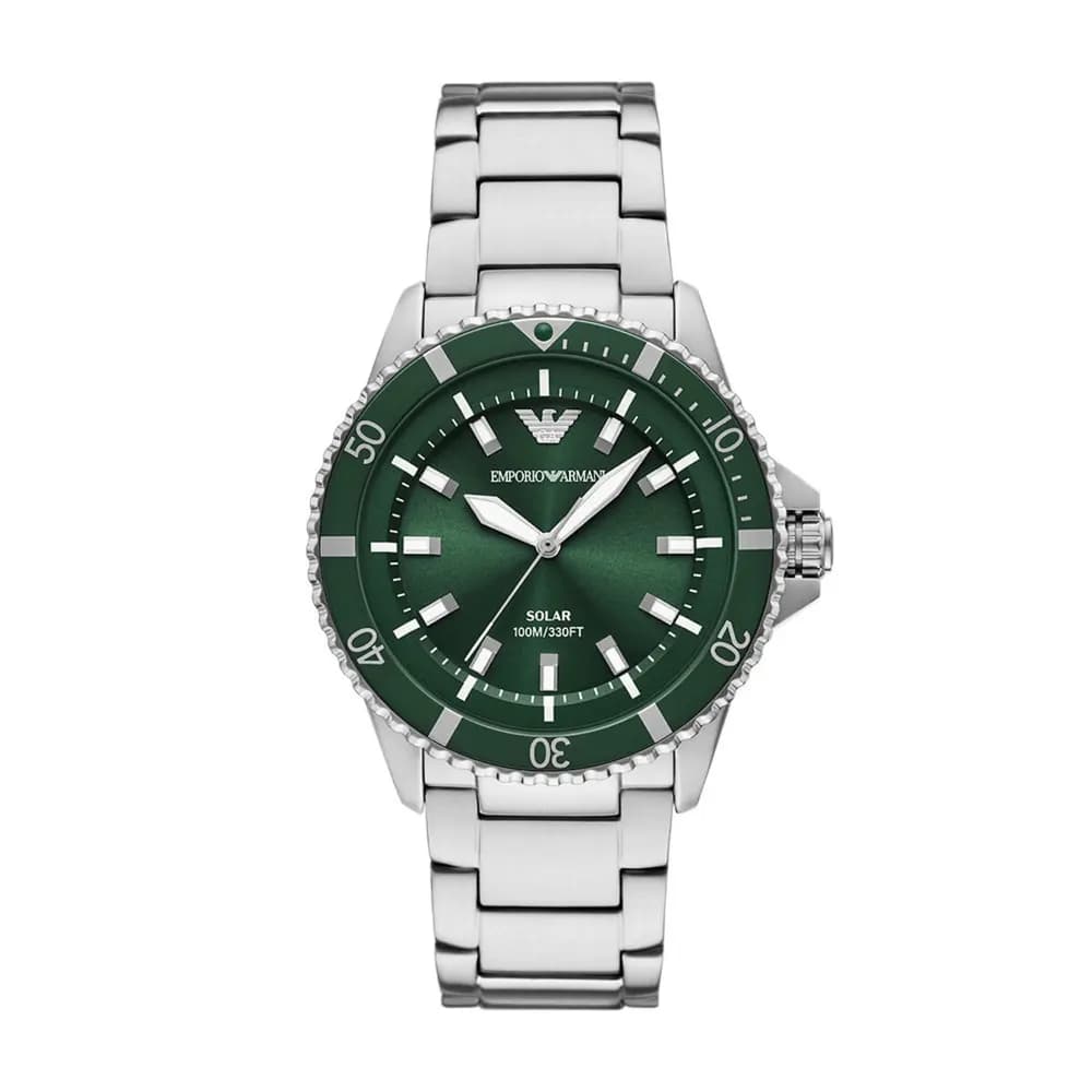 Emporio Armani Montre quartz solaire Homme World explorer Vert