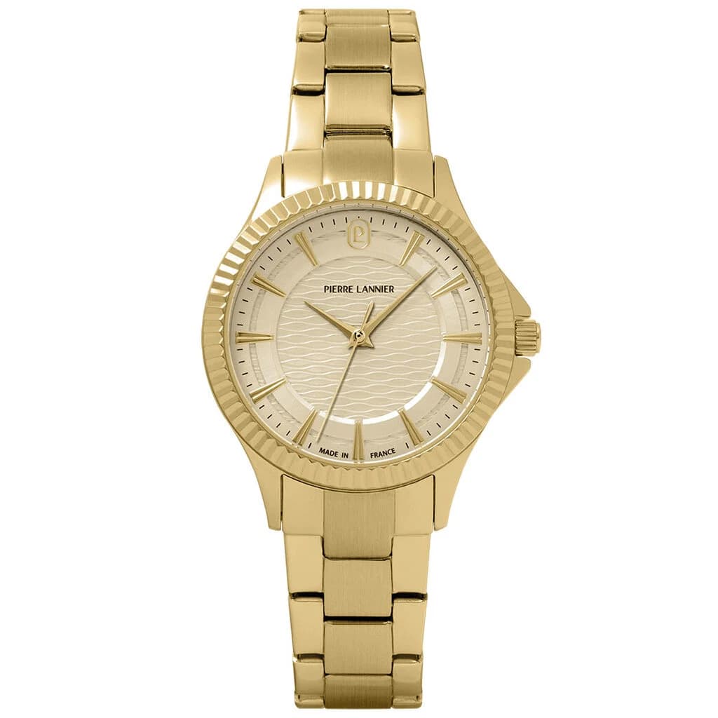 Pierre Lannier Montre Pierre Lannier Collection Metropolitain en Acier et PVD Doré