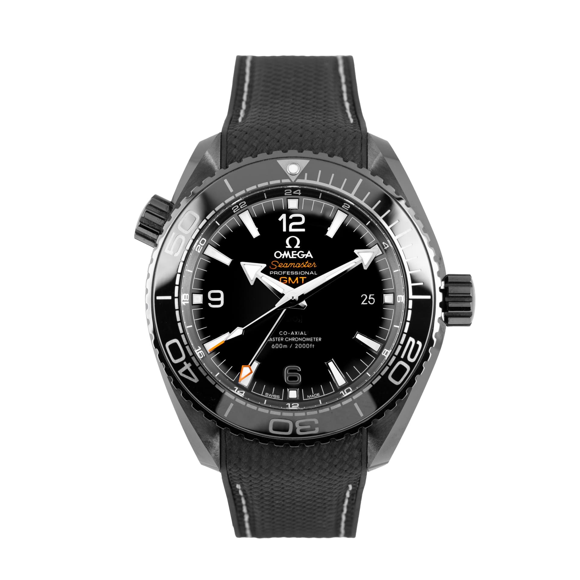 Omega Montre Omega Seamaster Planet Ocean 600m "Deep Black" Master Chronometer GMT Full Set 2022 45,5 mm