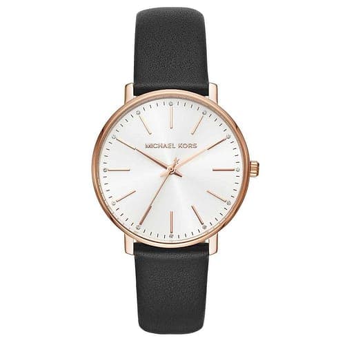 Michael Kors Montre Femme MICHAEL KORS en Cuir Noir