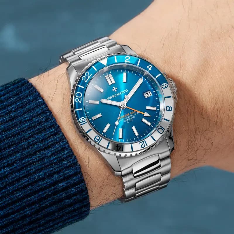 Venezianico Montre Nereide GMT Bleu 3521502C
