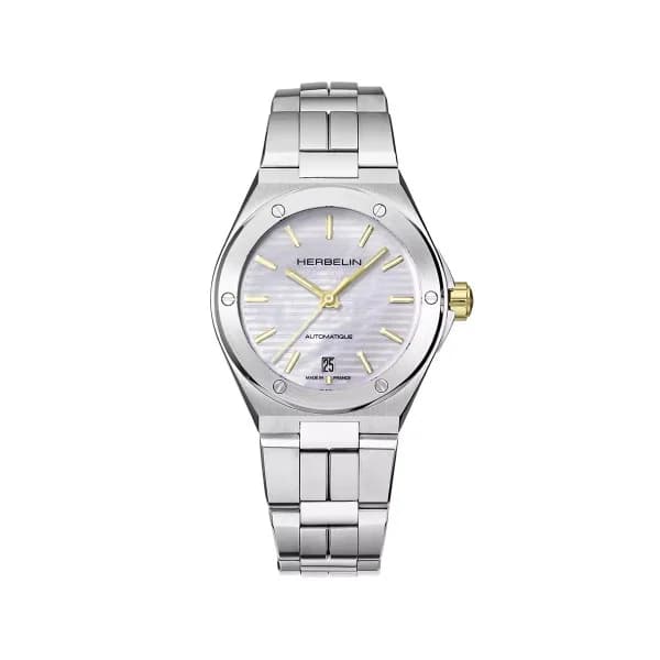 Michel Herbelin Montre Herbelin Cap Camarat 1545B19T 37 mm Automatique Cadran Nacre