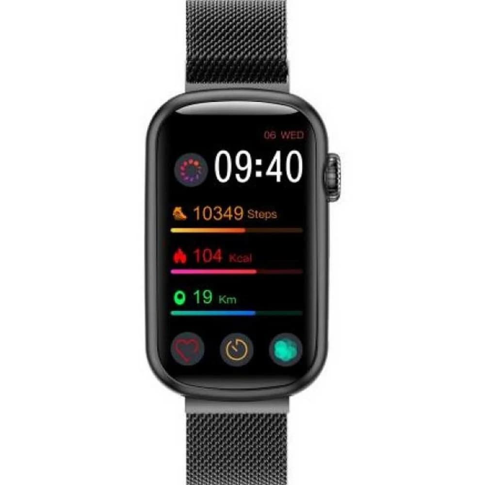 Smarty Montre Connectée Smarty Collection Fit en Acier Noir
