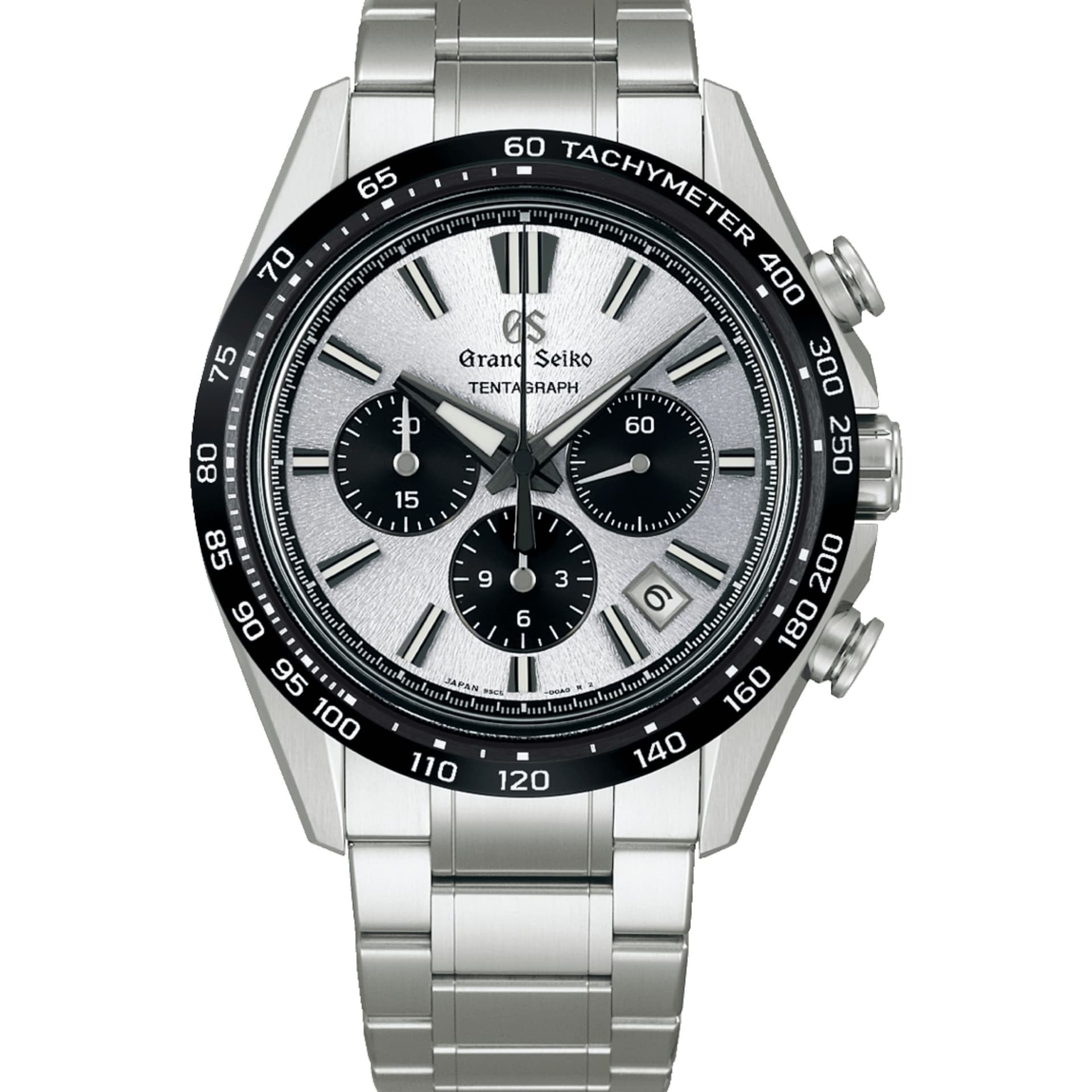 Grand Seiko Montre Grand Seiko Evolution 9 Tentagraph chrono automatique Hi-Beats titane cadran argenté bracelet titane 43,2 mm