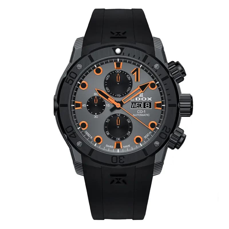 Edox Montre CO-1 Carbon Chronograph Automatic 01125-CCN-GNO