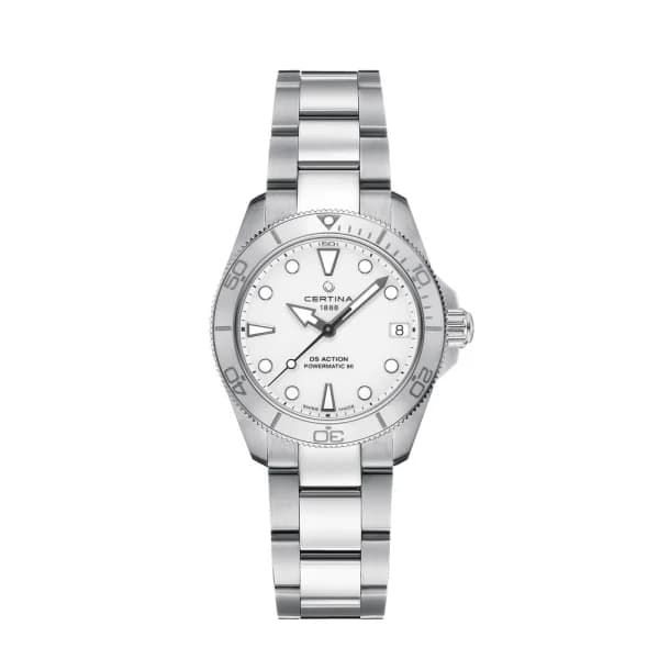 Certina Montre Certina DS Action 34.5mm Powermatic 80 Automatique Cadran Blanc