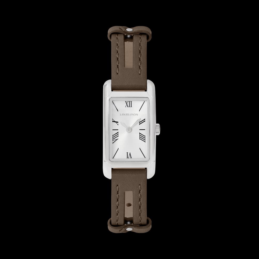 Louis Pion Montre quartz Femme Philippine Blanc, Argenté