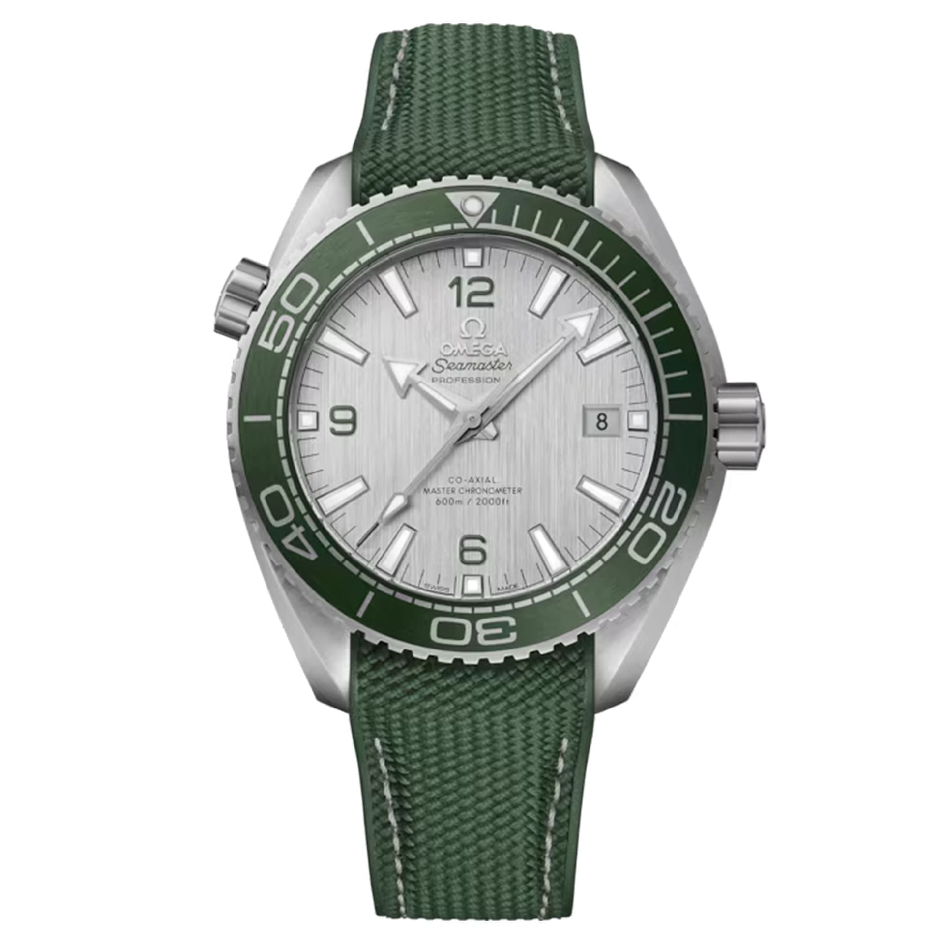 Omega Montre Omega Seamaster Planet Ocean 600m Co-Axial Master Chronometer cadran acier gris bracelet caoutchouc 43,5 mm