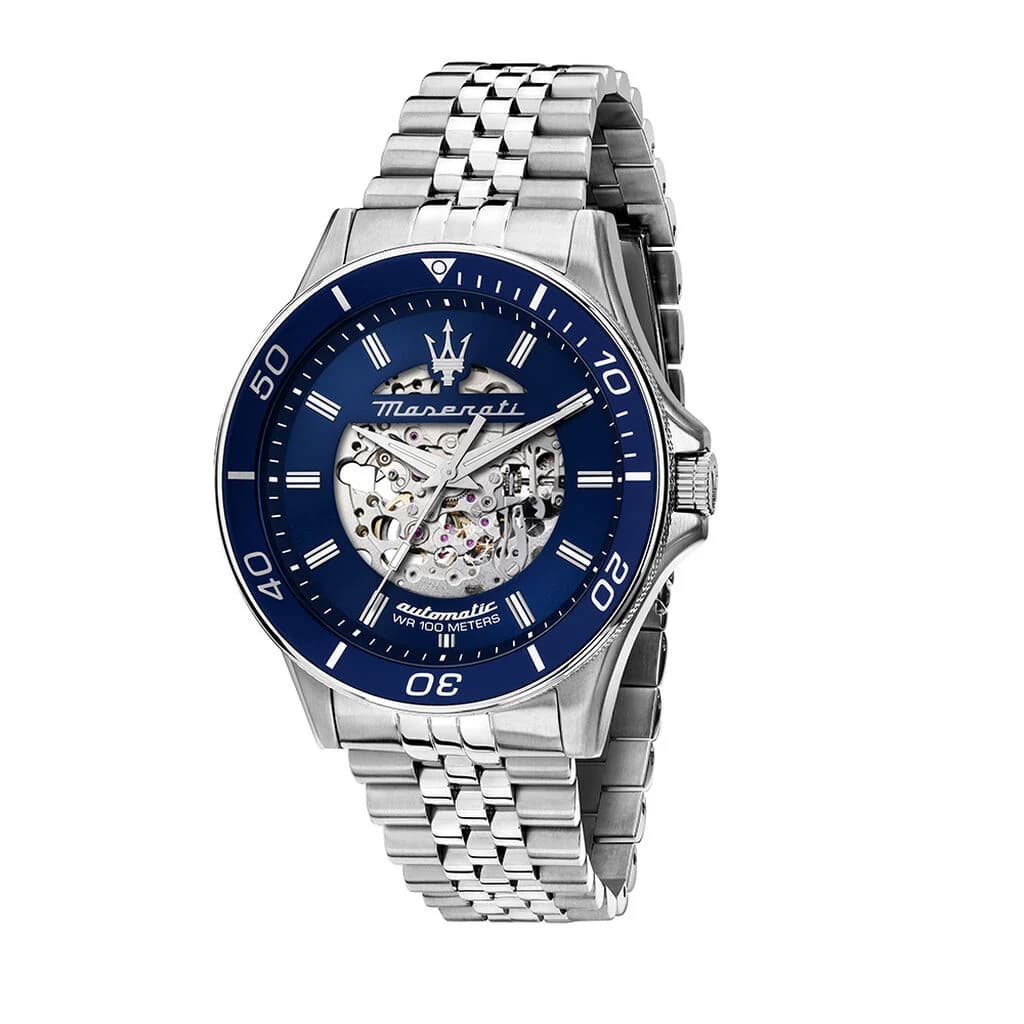 Maserati Montre Automatique Maserati Collection Sfida en Acier Argenté