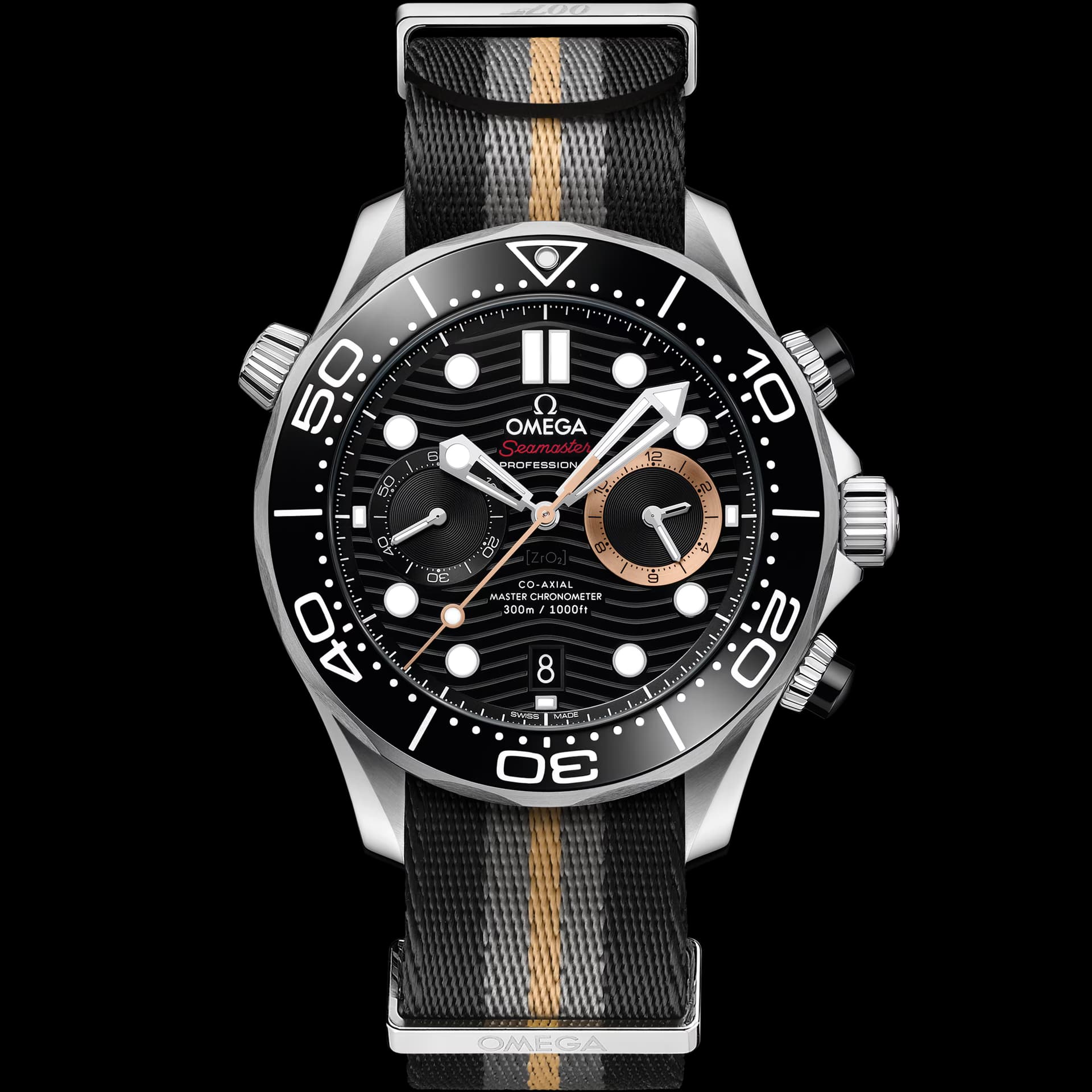 Omega Seamaster 44 mm, acier sur bracelet NATO