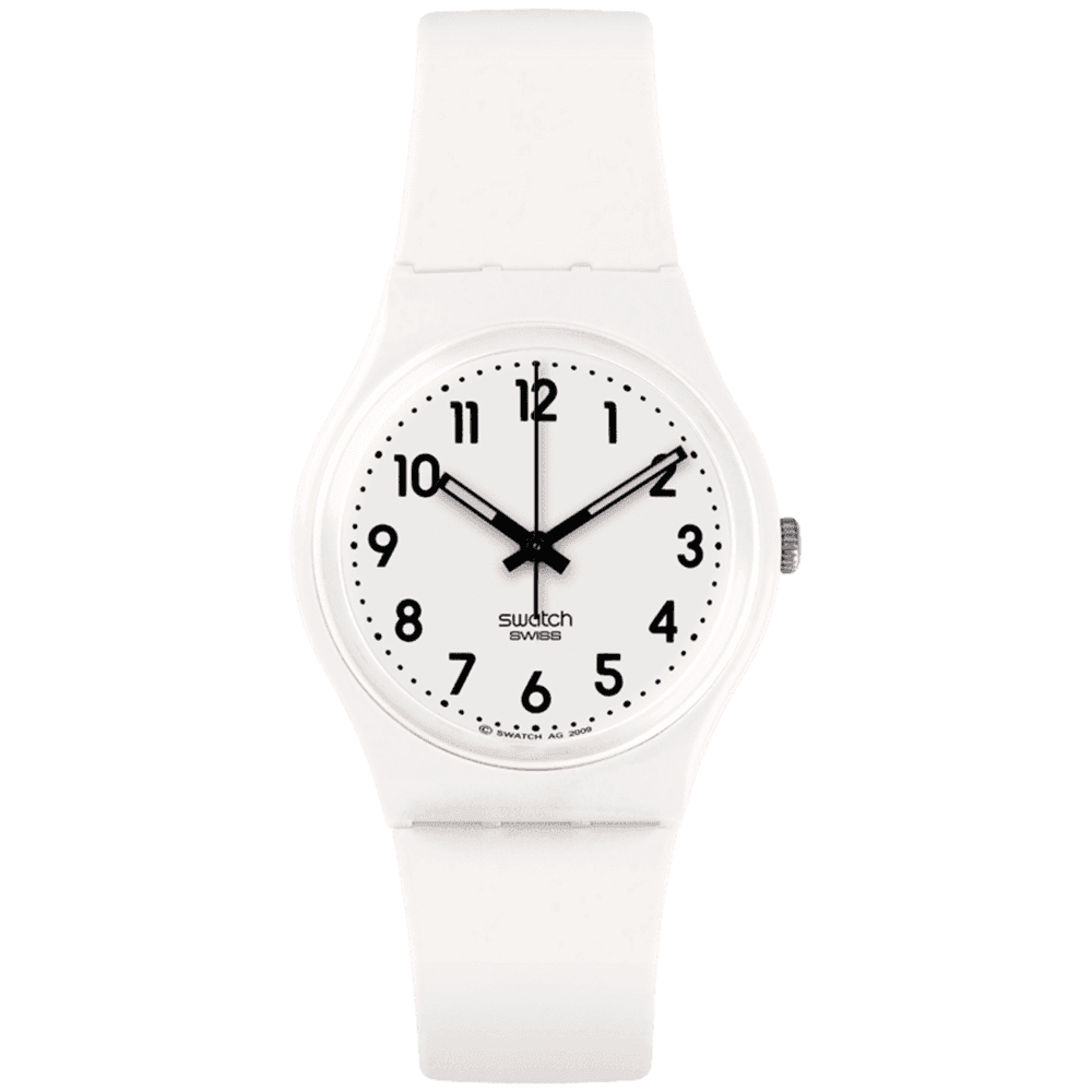 Swatch Montre Swatch Gent Just White Soft en Plastique Blanc