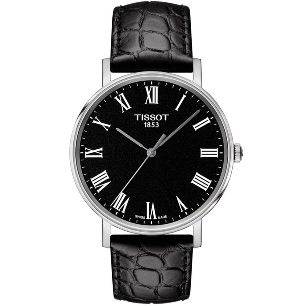 Tissot Montre Cuir Noir — cadran noir
