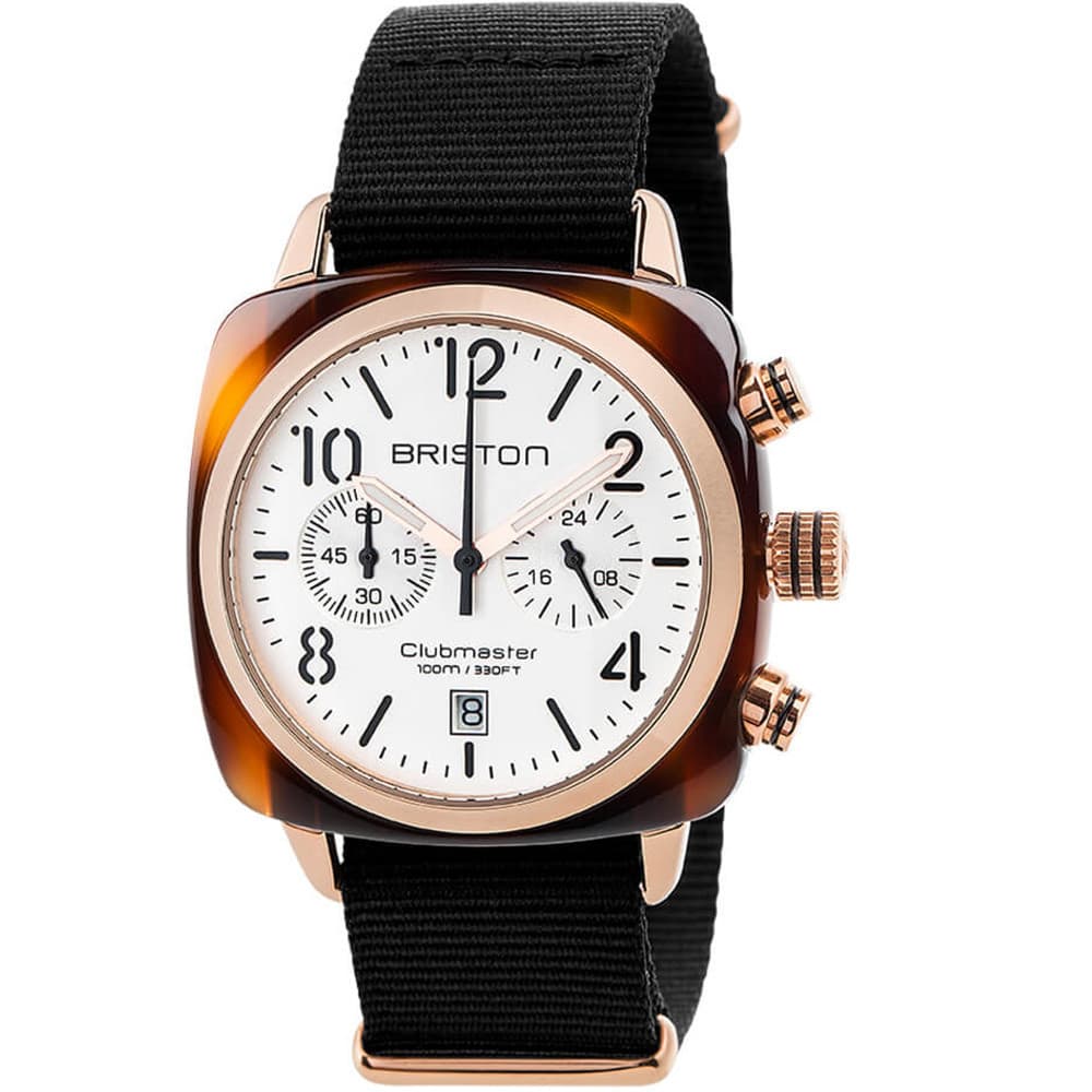 Briston Montre Briston Collection Clubmaster Classic en Nato Nylon Noir