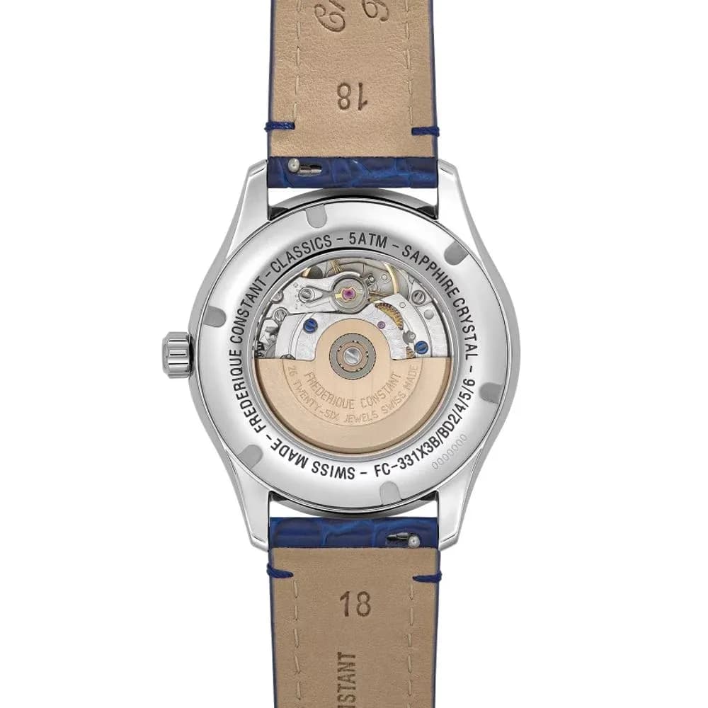 Frédérique Constant Montre Frédérique Constant Classics Elegance Luna Automatique Cadran Nacré Bracelet Cuir - FC-331MPWND3B6