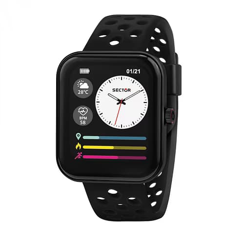 Sector Montre Connectée Mixte SECTOR en Silicone Noir