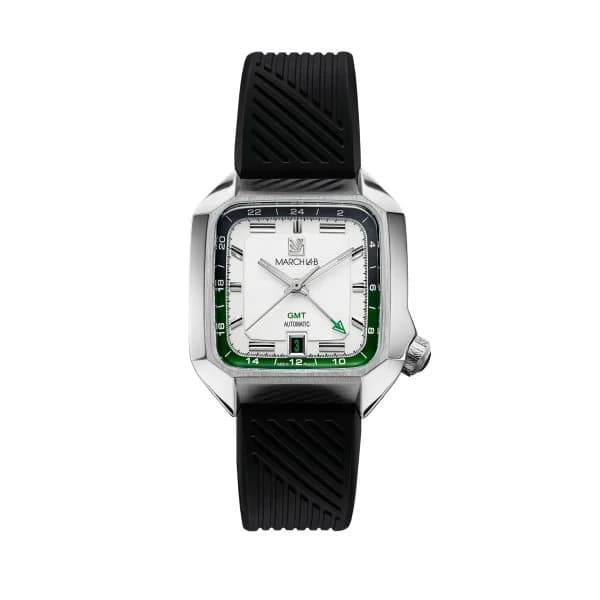 March LA.B Montre MARCH LA.B AM2 GMT Automatique White Bracelet Silicone