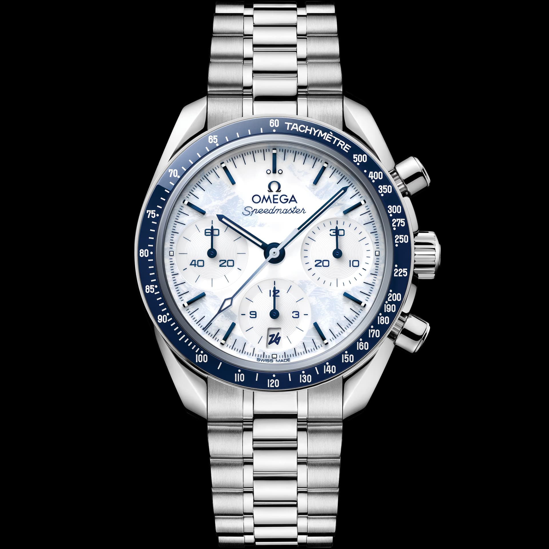 Omega Speedmaster 38 mm, acier sur acier