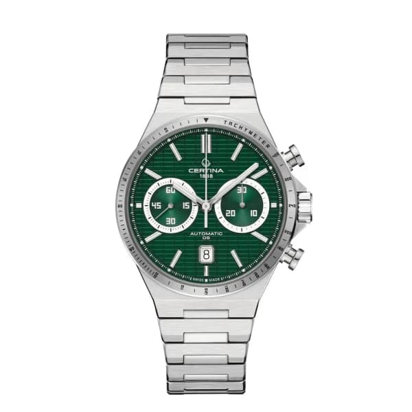 Certina Montre Certina DS-7 Chrono Auto Cadran Vert Bracelet Acier inoxydable