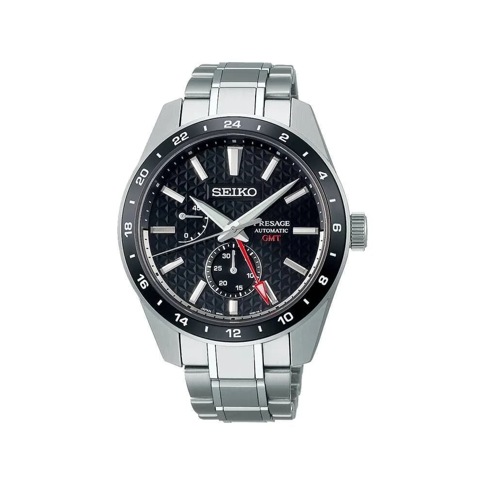 Seiko Presage GMT — cadran noir
