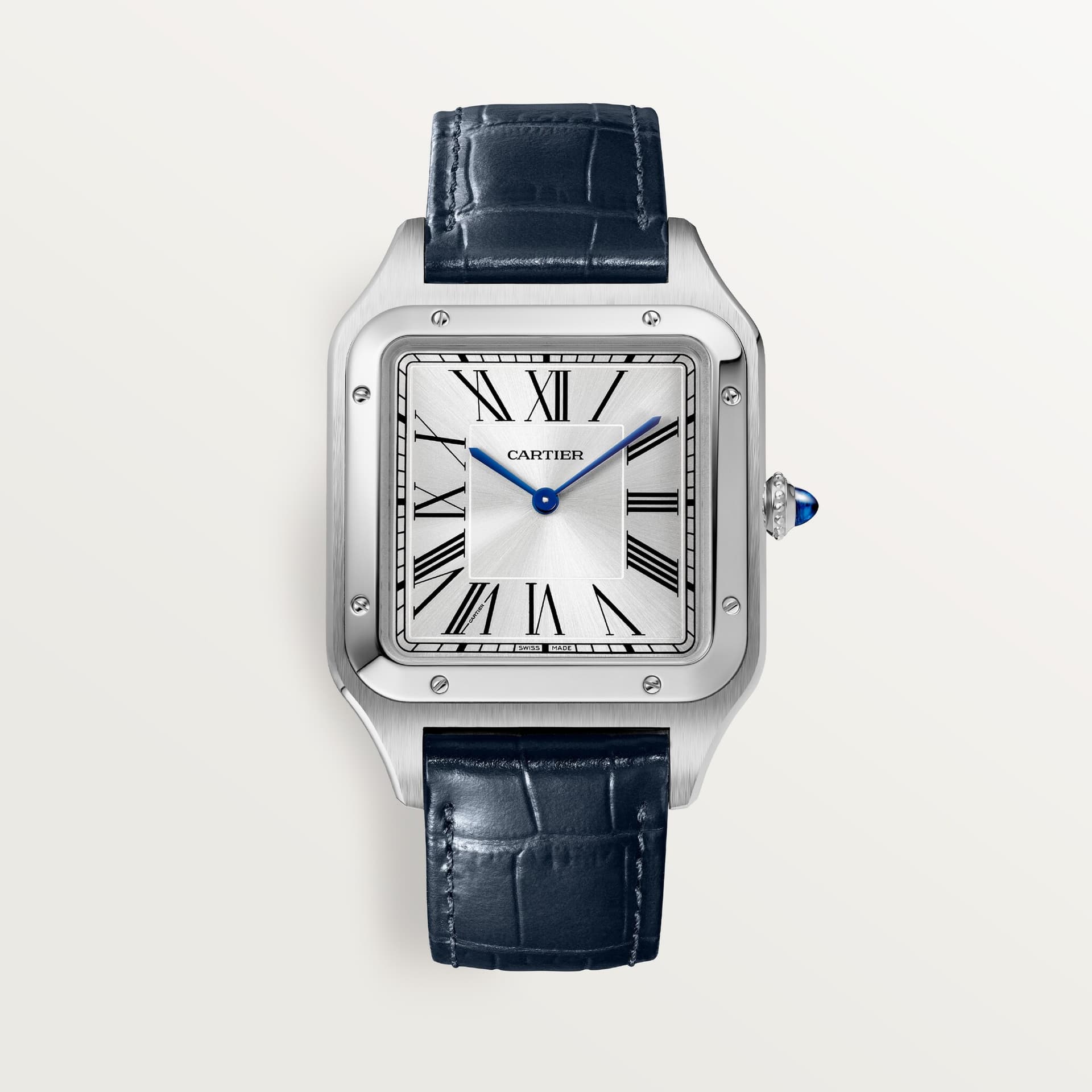 Cartier Santos-Dumont — cadran argenté 34 mm