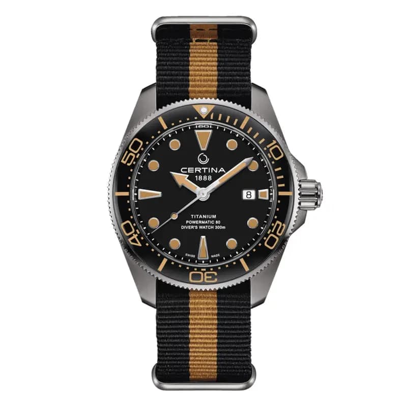 Certina Montre Certina DS Action Diver 43mm Powermatic 80 Automatique Cadran Noir