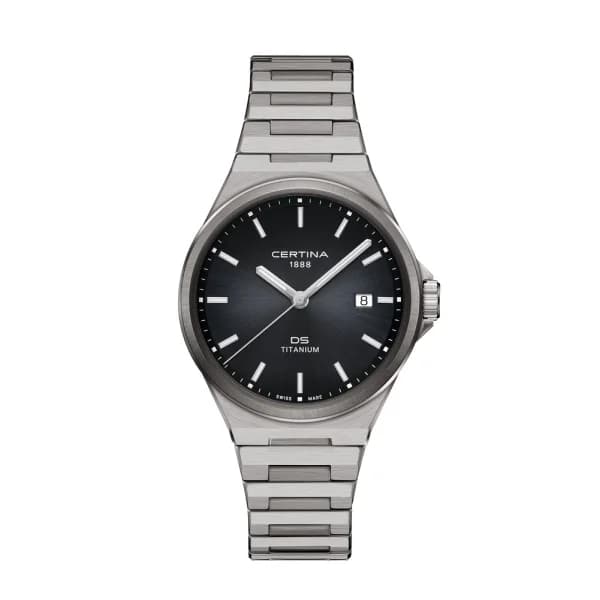 Certina Montre Certina DS-7 Quartz Cadran Noir Bracelet Acier