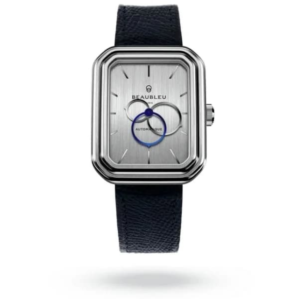 Beaubleu Montre Beaubleu Ecce Figura Vesperal Bracelet Cuir Bleu