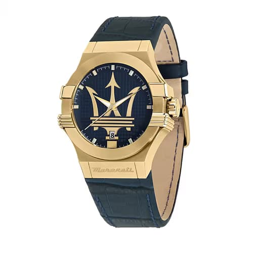 Maserati Montre Homme MASERATI POTENZA en Cuir Bleu