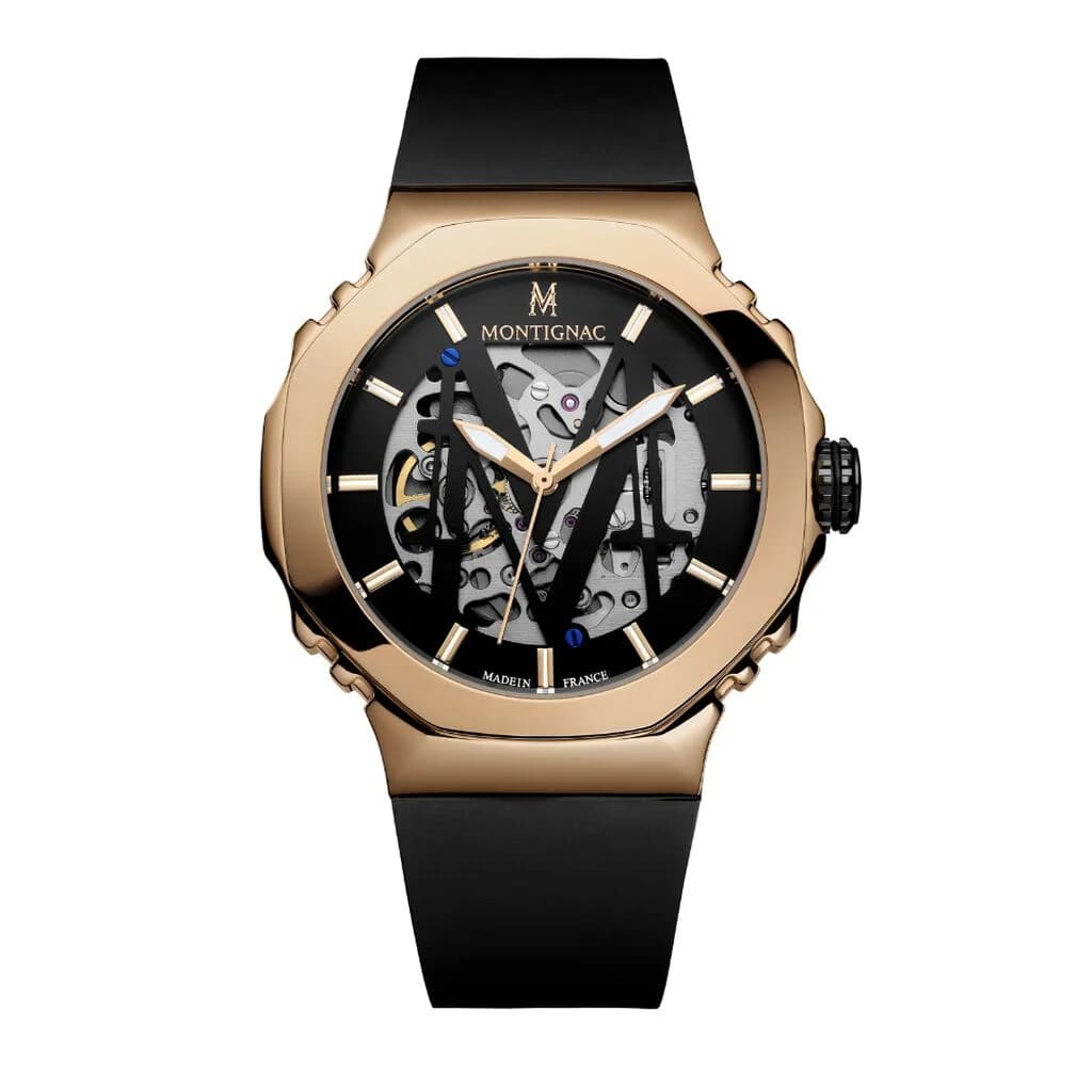 Montignac Montre Automatique Montignac en Silicone Noir