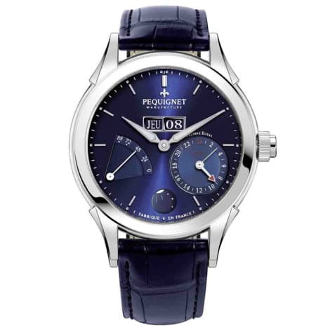Pequignet E. Montre Pequignet Royale GMT Automatique Cadran Bleu - 9010973-AB