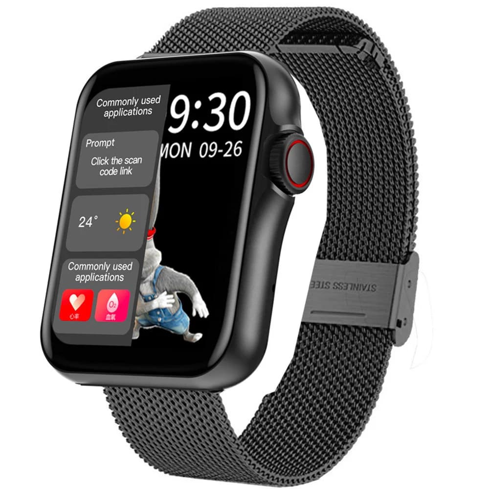 Smarty Montre Connectée Smarty Collection New Standing en Métal Noir