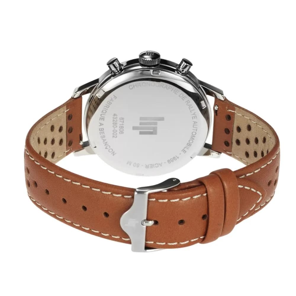 Lip Montre Lip Rallye Chrono Méca-Quartz - Homme - cadran Vert- 39 mm - Acier inoxydable - 671806