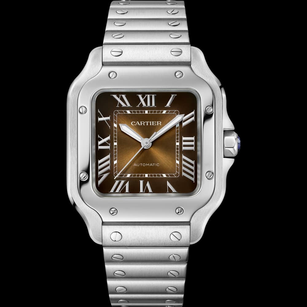 Cartier Santos — cadran marron