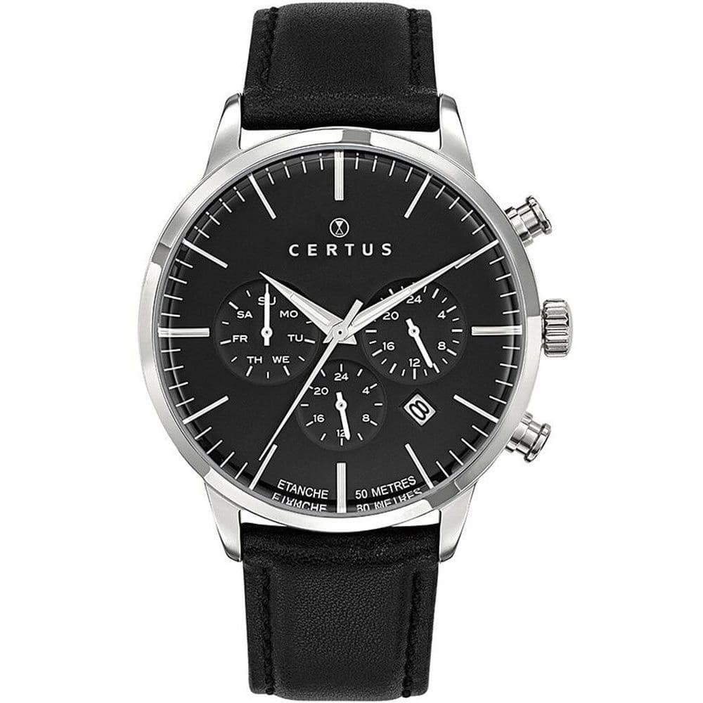 Certus Montre Certus en Cuir Noir
