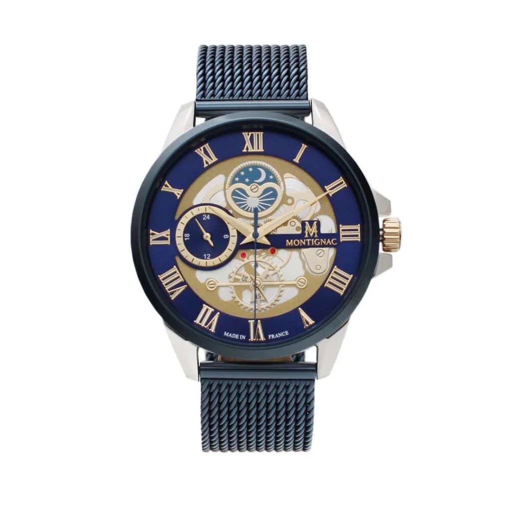 Montignac Montre Montignac Round Bleu